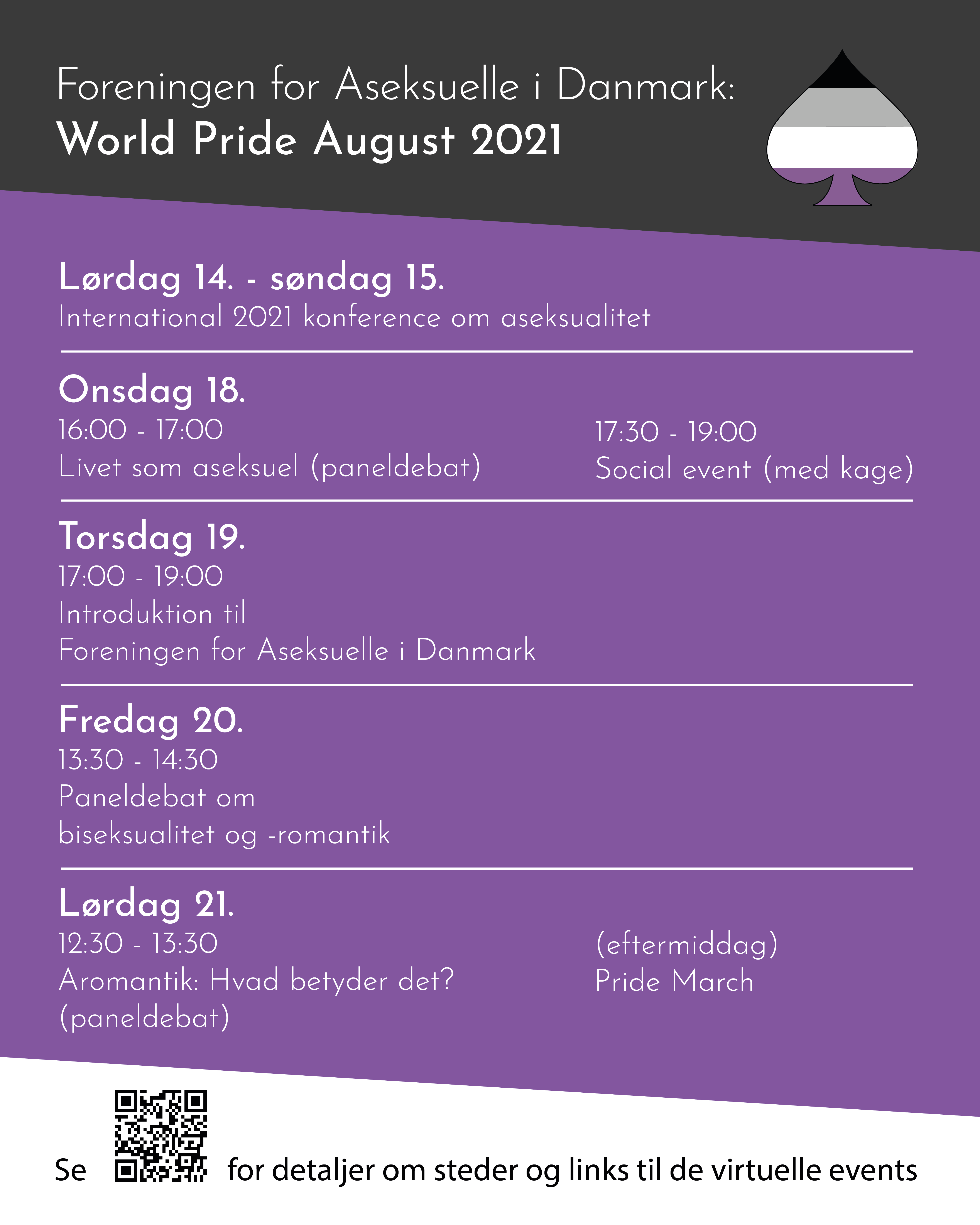 FADs World Pride-program - tekst fremgår nedenfor
